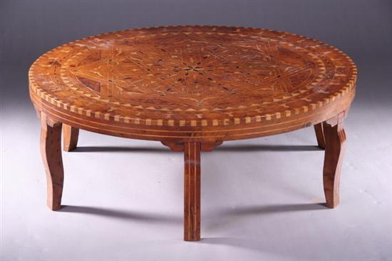 Appraisal: CIRCULAR INLAID LOW TABLE