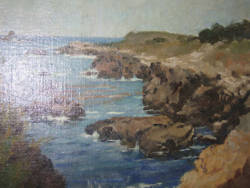 Appraisal: GUSTAV GOETSCH AMERICAN - ROCKY COVE oil on masonite signed