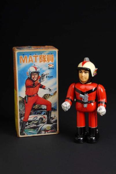 Appraisal: Mat Astronaut Battery-Operated Toy Description Japanese Made by Bullmark Working