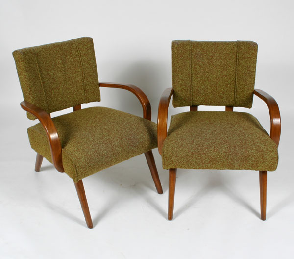 Appraisal: Pair of mid-century modern armchairs manufactured by the Viking Artline