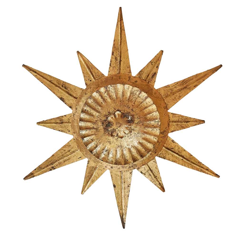 Appraisal: OLIVER MESSEL - CEILING LIGHT CIRCA gilded metal cm diameter