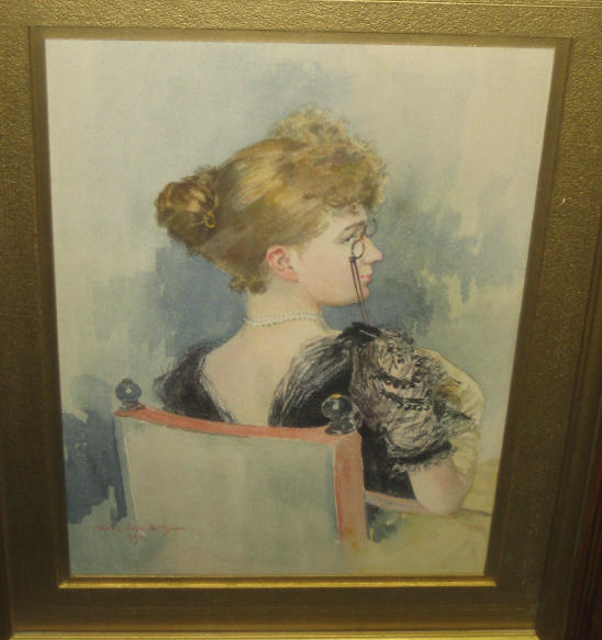 Appraisal: ARTHUR JULE GOODMAN BRITISH Seated female watercolor on paper signed