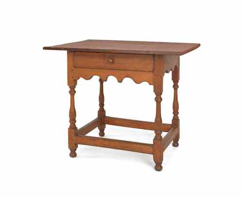 Appraisal: Pennsylvania pine and oak tavern table ca with a single