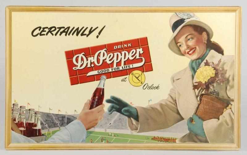 Appraisal: Dr Pepper Horizontal Poster Description s Features girl at football