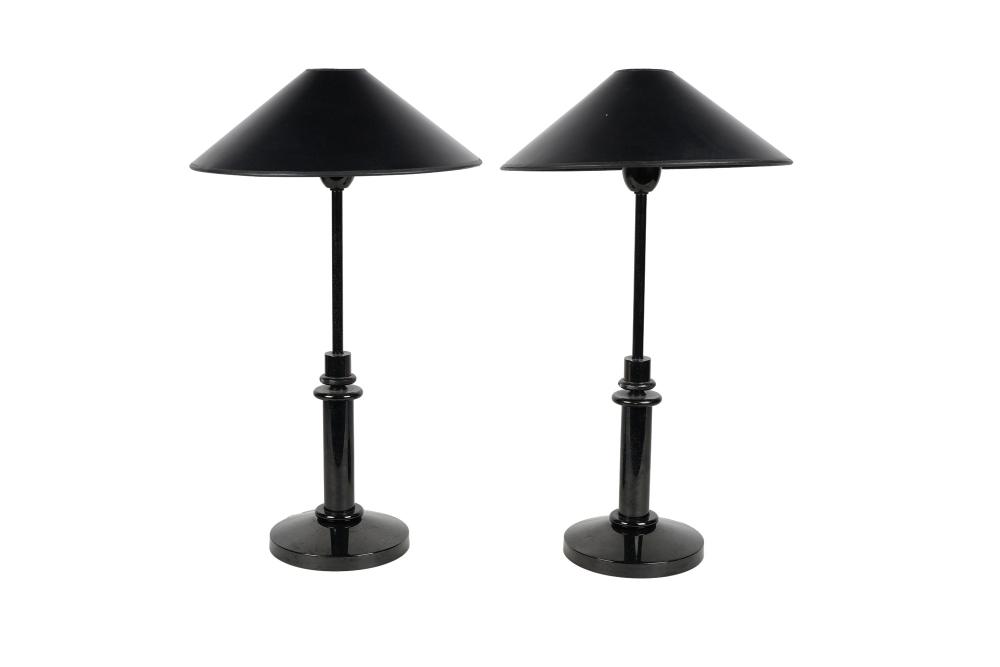 Appraisal: PAIR OF FRENCH MODERN SINGLE LIGHT TABLE LAMPS inches high