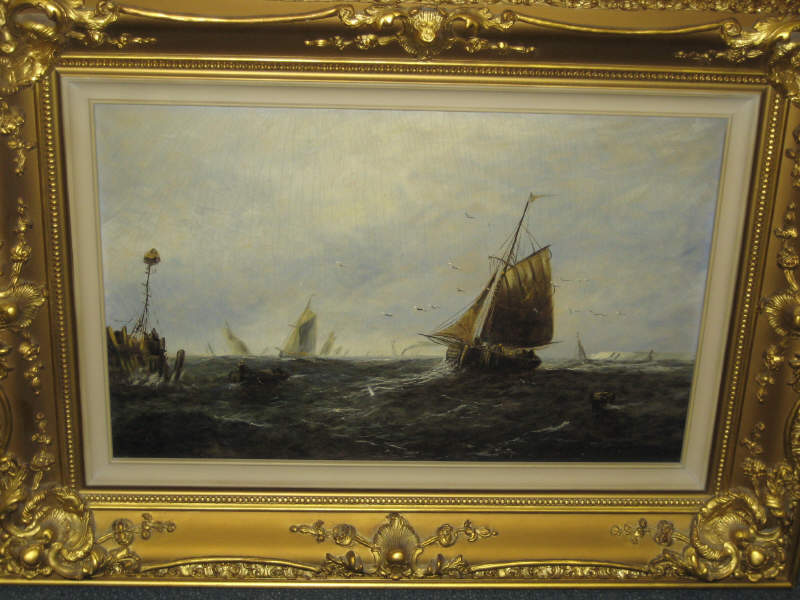 Appraisal: ENGLISH SCHOOL LATE TH CENTURY Sailing ships on choppy waters