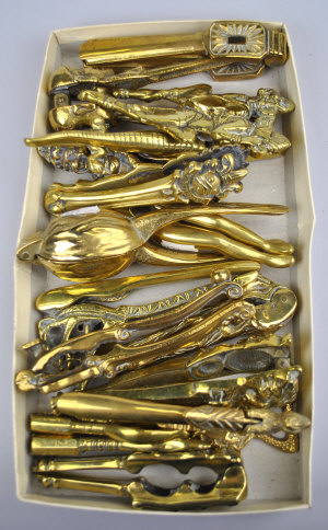 Appraisal: A box of assorted brass nut crackers th century and