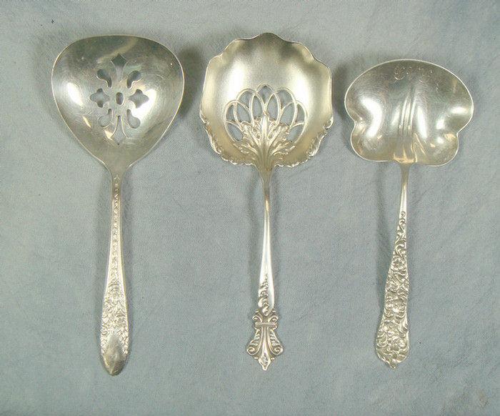 Appraisal: ornate sterling silver bonbon spoons l TO Estimate -