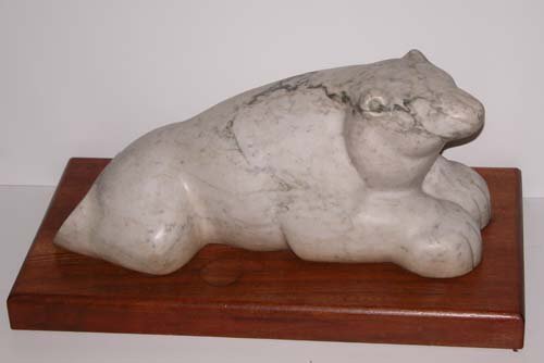 Appraisal: Polar Bear Marble on Marble Dioda Adolph x x inches