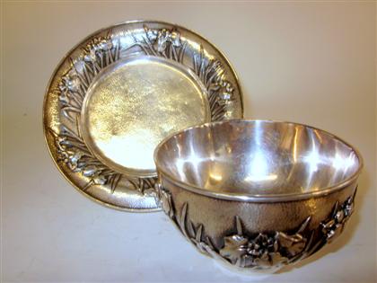 Appraisal: Japanese silver cup and underdish late th century