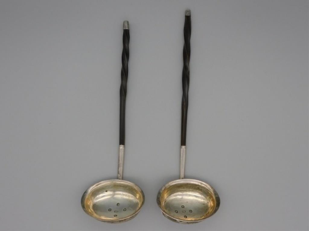 Appraisal: GEORGIAN STERLING SILVER LADLES TO INCLUDE long ladle London ca