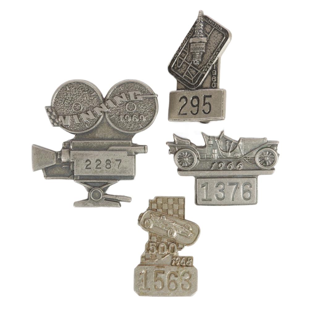 Appraisal: - 'S INDIANAPOLIS SILVER PIT BADGES - H X W