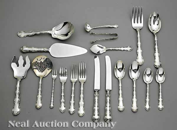 Appraisal: A Gorham Strasbourg Pattern Sterling Silver Flatware Service pattern introduced