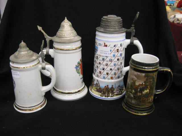 Appraisal: Porcelain Lithopane Steins tallest is ''