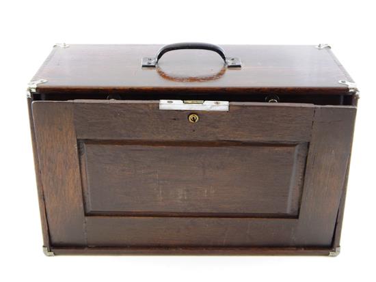 Appraisal: Early th C draftsman's chest oak with brown finish five