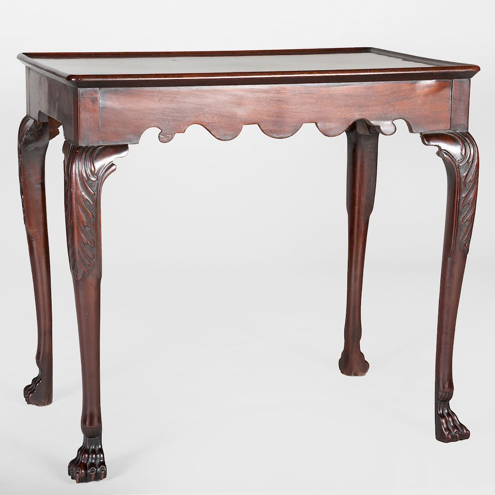 Appraisal: George III Mahogany Tea Table Possibly Irish x x in