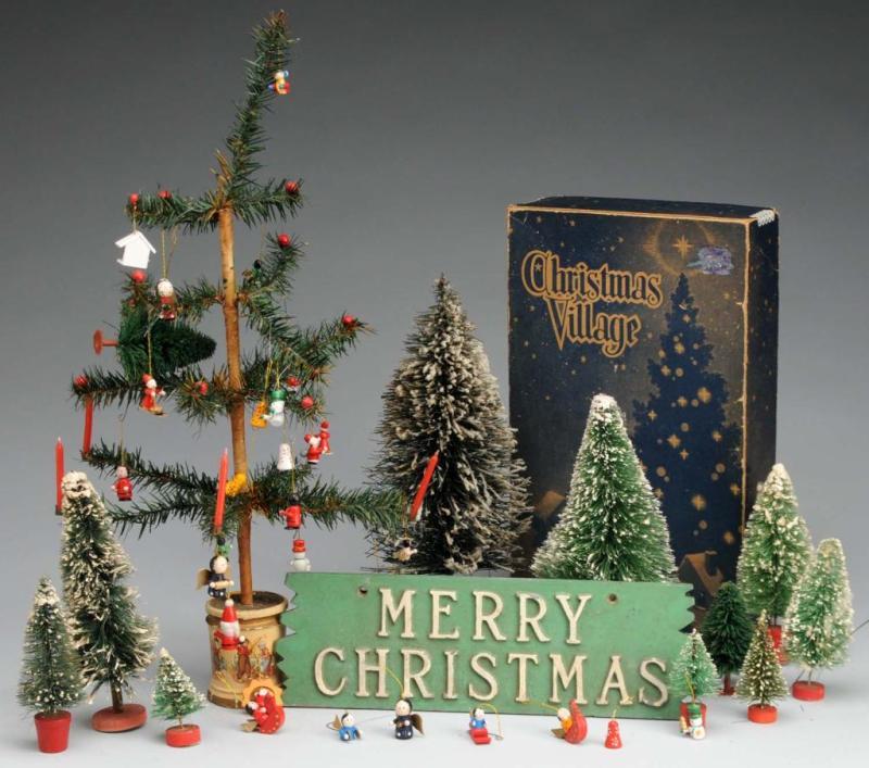 Appraisal: Lot of Christmas Trees Description Marked Germany Includes boxed Christmas