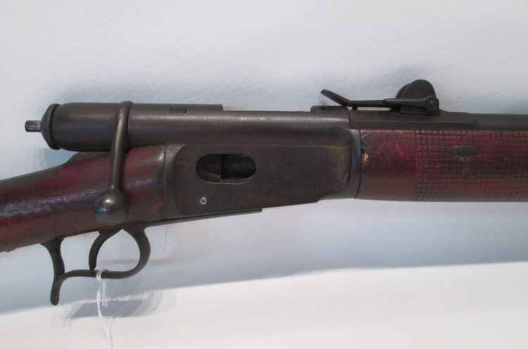 Appraisal: SWISS MODEL VETTERLI BOLT ACTION RIFLE rimfire caliber barrel hardwood