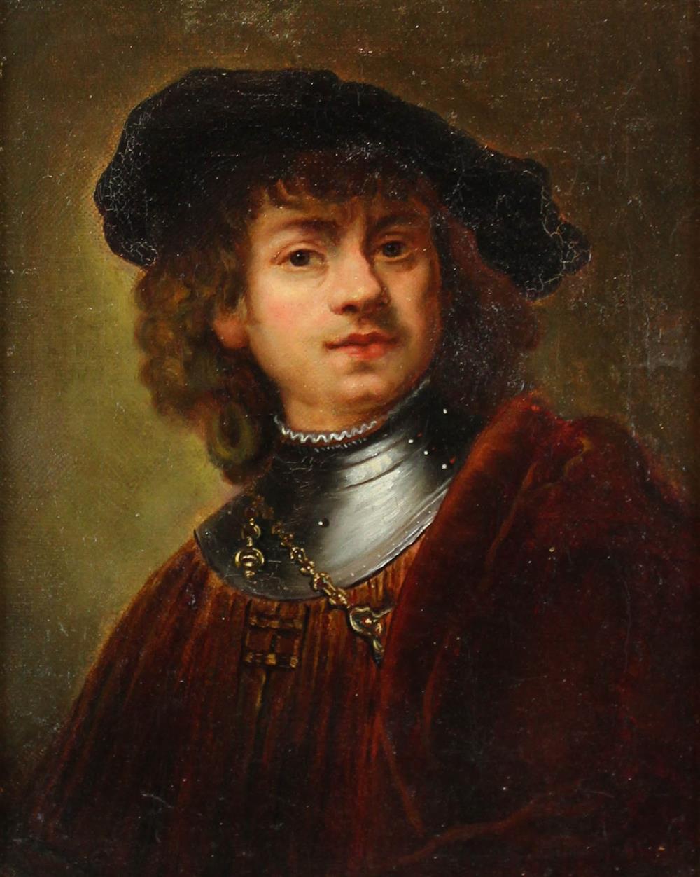 Appraisal: AFTER REMBRANDT TH TH CENTURY THE ARTIST AS A YOUNG