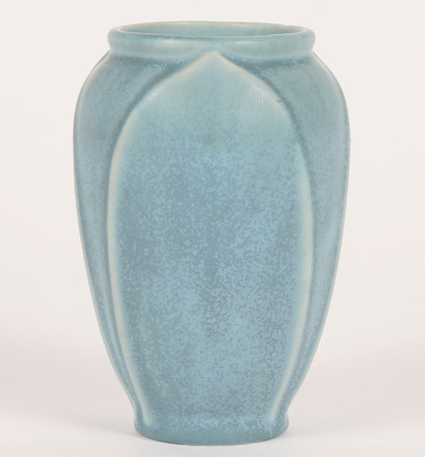 Appraisal: Rookwood Art Pottery Vase blue glaze and molded leaf pattern