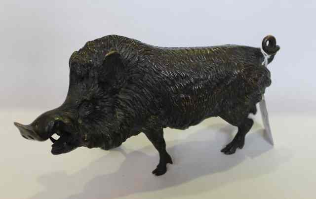 Appraisal: A BRONZE MODEL OF A BOAR