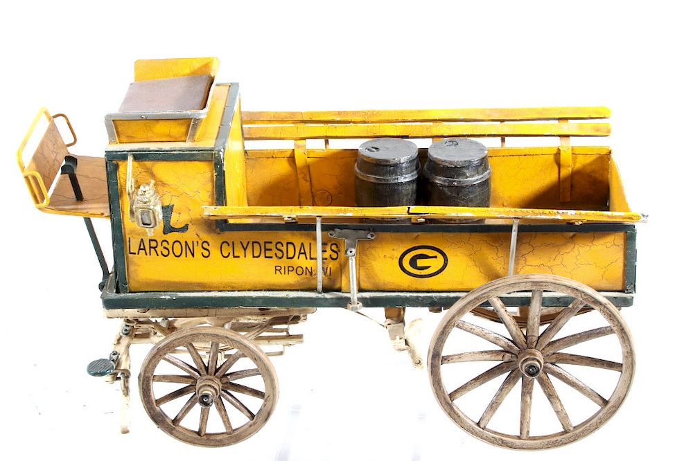 Appraisal: Larson's Clydesdales WI Buckboard Wagon Model This is a detailed