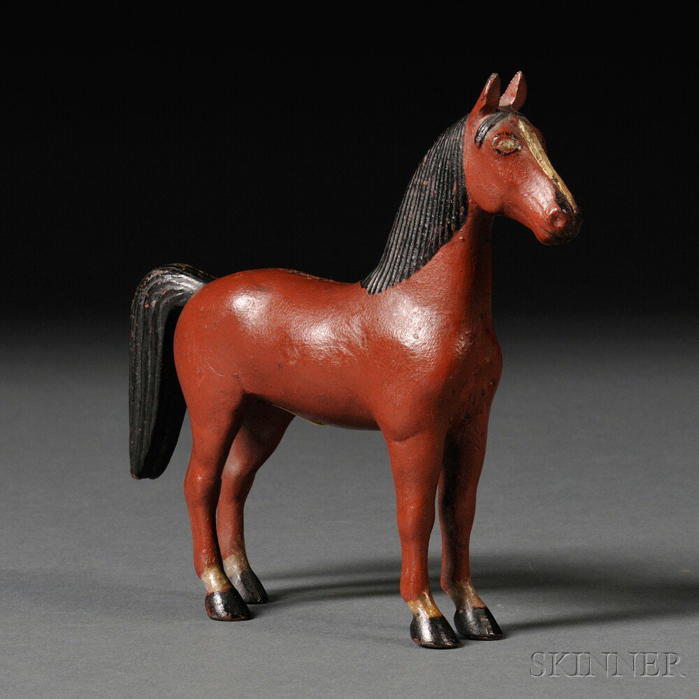 Appraisal: Painted Cast Iron Horse Figure late th early th century