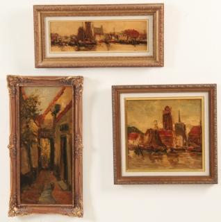 Appraisal: GROUP OF EUROPEAN OIL ON BOARD LANDSCAPE PAINTINGS GROUP OF