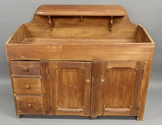 Appraisal: Pine dry sink with three drawers h x w x