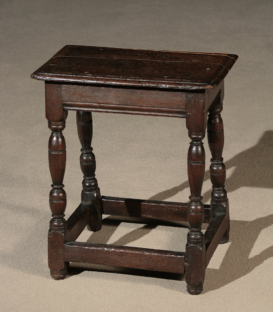 Appraisal: Charles II Turned Oak Joint Stool Last Quarter th Century