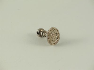 Appraisal: A faceted fob seal with stamped incuse initial H and