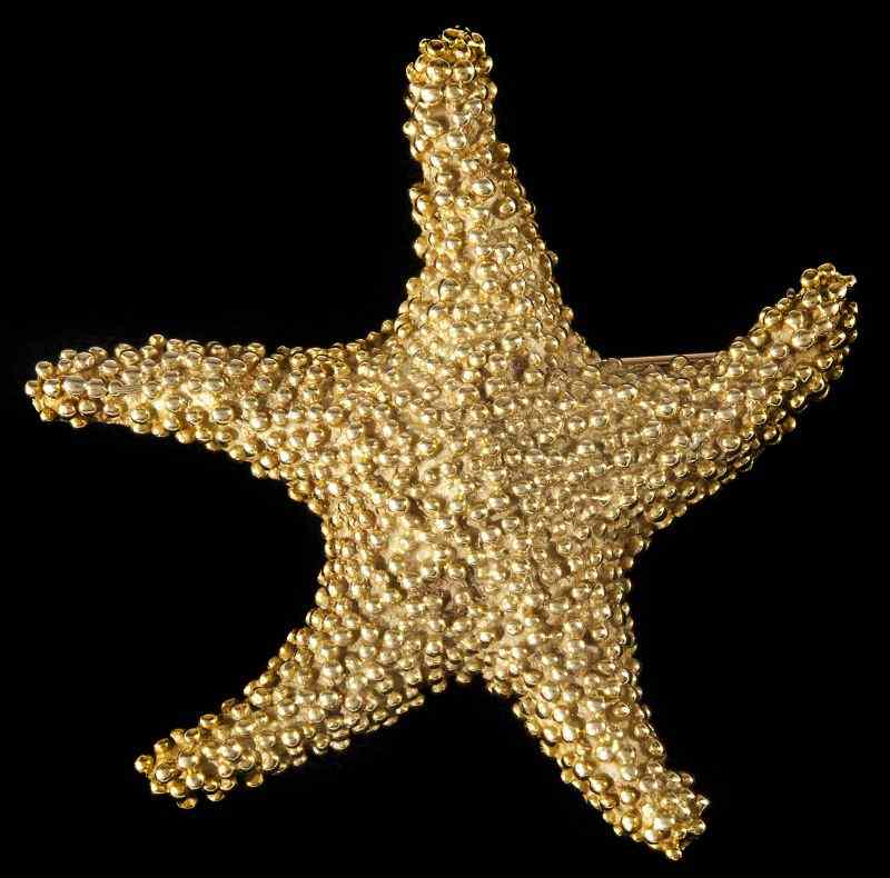 Appraisal: Gold Starfish Brooch Tiffany Co circa - designed as a