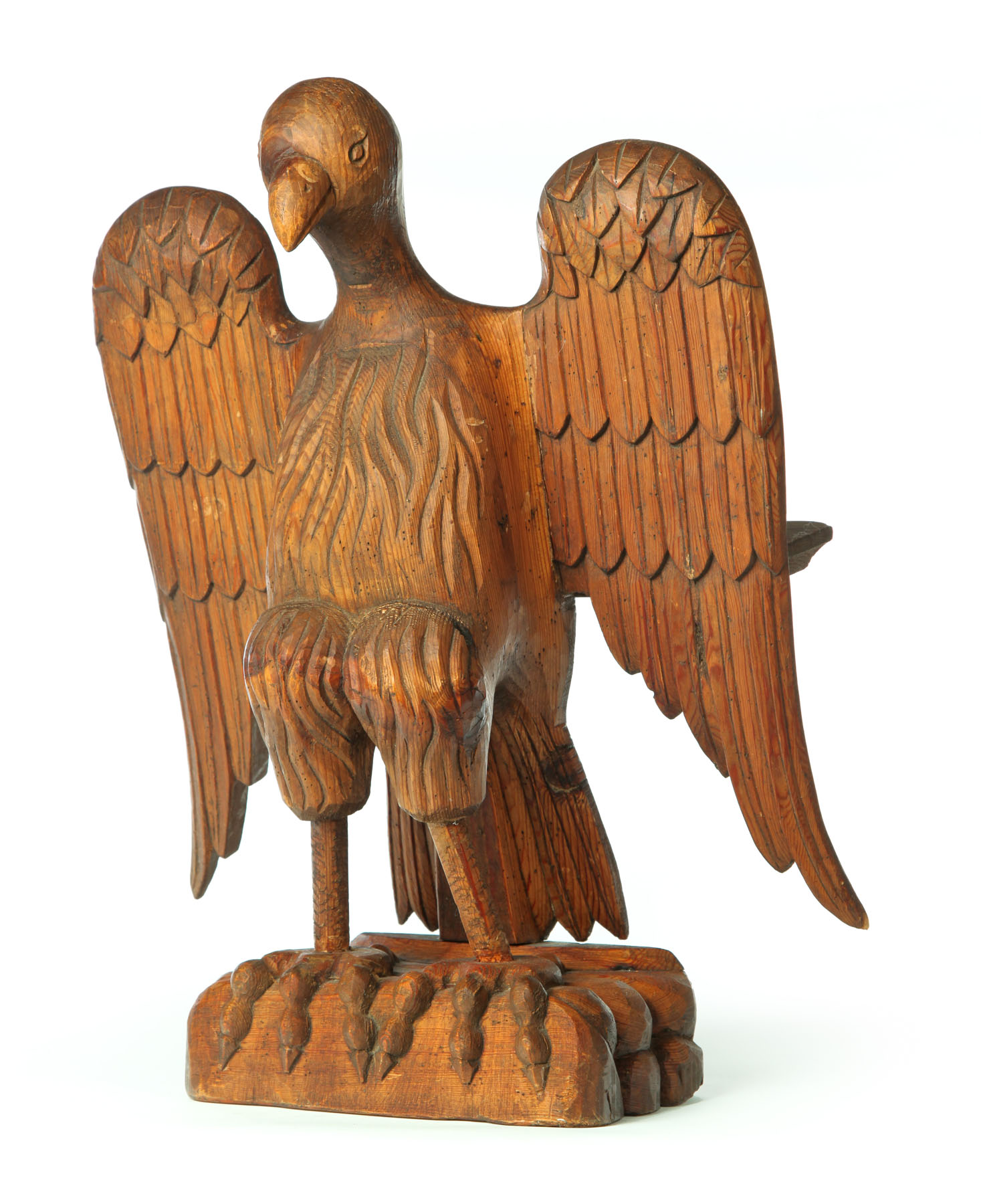 Appraisal: FOLK ART EAGLE LECTERN American nd half- th century pine