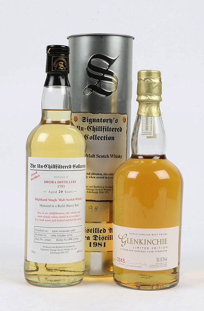 Appraisal: BOTTLE CL BRORA SINGLE MALT WHISKY BOTTLED BOTTLE CL GLENKINCHIE