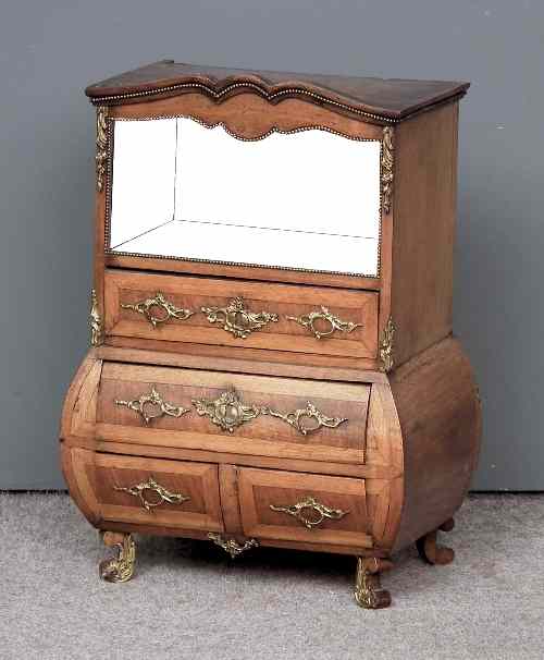 Appraisal: A small th Century Continental walnut and gilt metal mounted