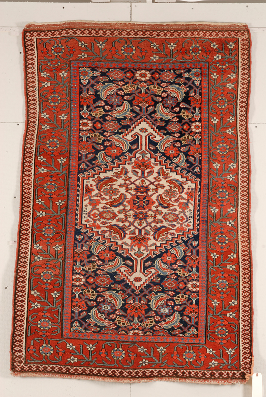 Appraisal: Northwest Persian Rug early th century small corner gouge ft