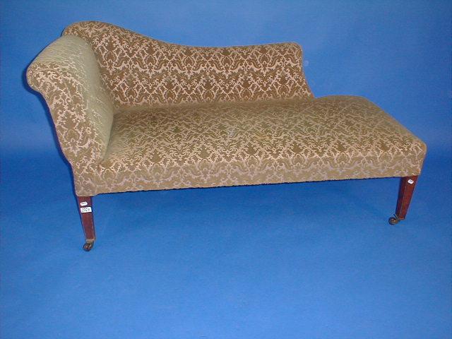 Appraisal: An Edwardian upholstered chaise longue