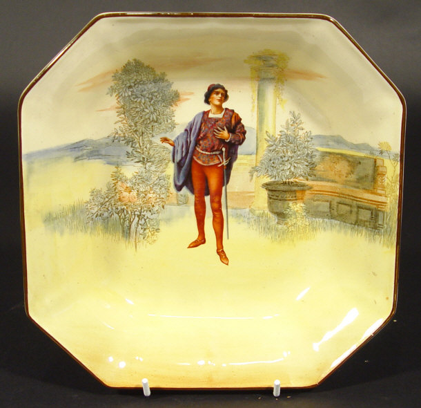 Appraisal: Royal Doulton Shakespeare seriesware octagonal bowl printed with Romeo factory