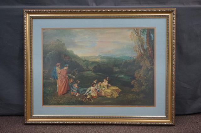 Appraisal: French Rococo period print of the original painted c The