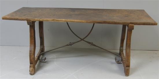 Appraisal: Late th early th century Spanish Provincial walnut centre table