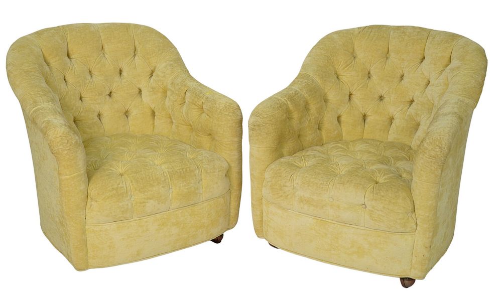 Appraisal: Pair of Ward Bennett Lounge Chairs for Brickel Associates with