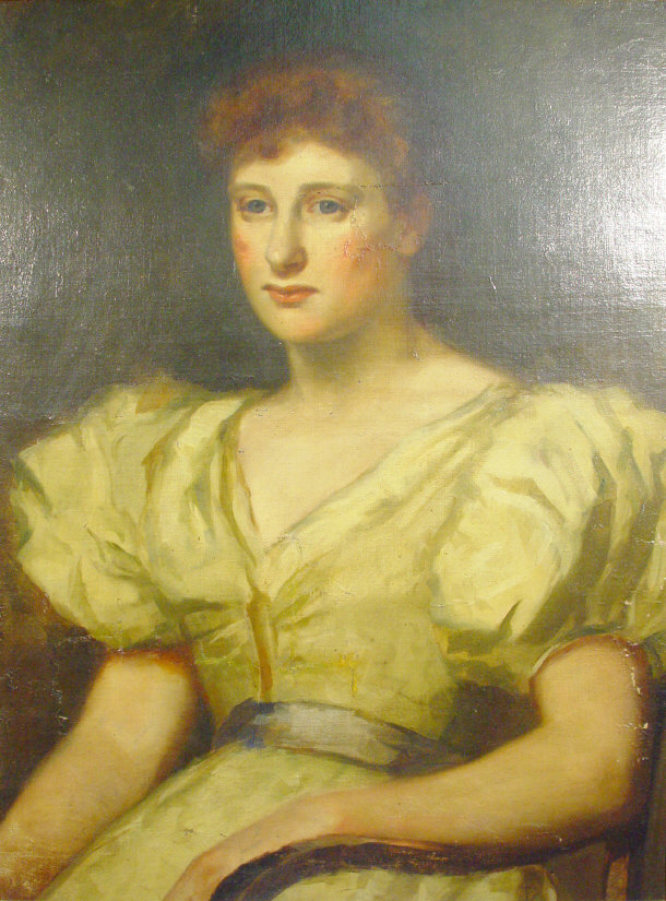 Appraisal: Late th Century oil onto canvas portrait of a woman