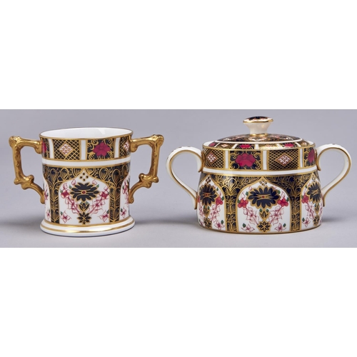 Appraisal: A Royal Crown Derby oval Imari sugar bowl and cover