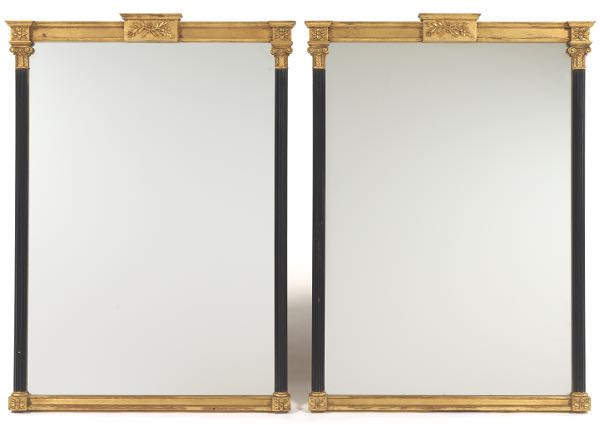 Appraisal: PAIR OF EMPIRE STYLE MIRRORS x French Empire style mirror