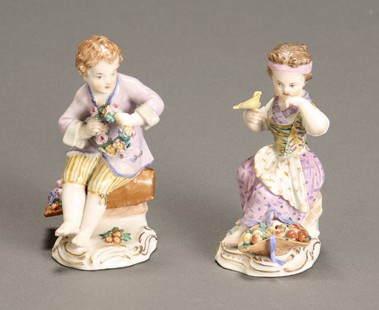 Appraisal: Two Meissen Allegorical Figures of Spring and Summer Circa -