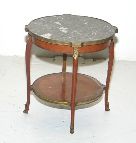 Appraisal: A Louis XVI style mahogany girondole table mid th century