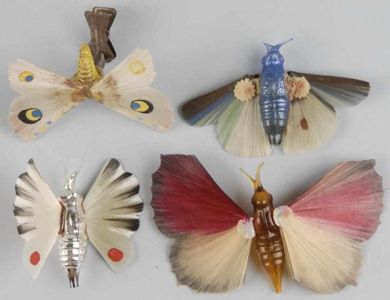 Appraisal: Lot of Butterfly Christmas Ornaments Description Made in Germany All