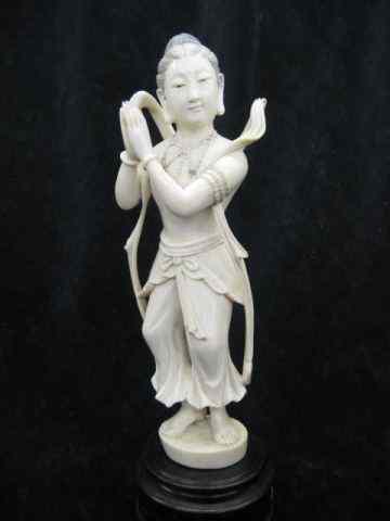 Appraisal: Chinese Carved Ivory Figurine of a goddess fine detail ''