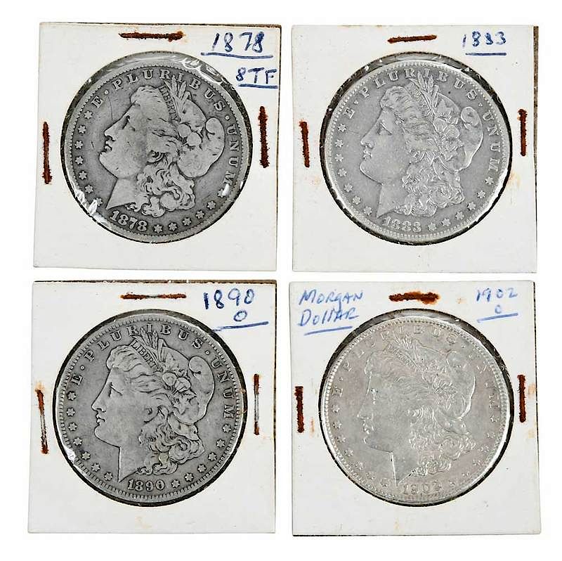 Appraisal: Silver Morgan Dollar Partial Coin Set different coins some highlights