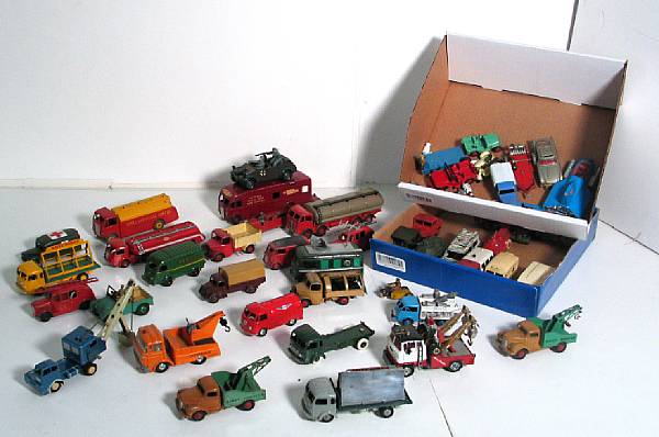 Appraisal: rd Scale service vehicles Lot includes motorcycles some military cars